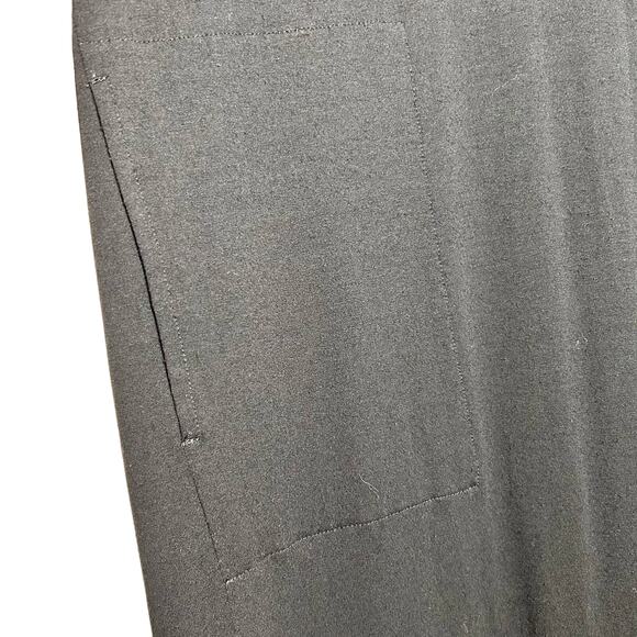 Eileen Fisher Black Lightweight Viscose Crew Neck Tee Side Pockets Short Sleeve - Picture 4 of 7